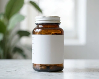 Botella de suplemento de zinc