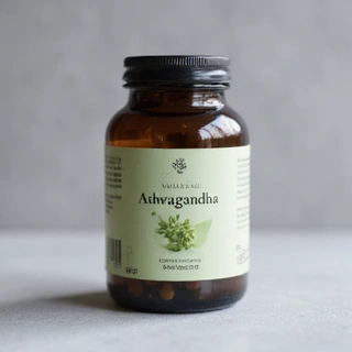 Frasco de Suplemento de Ashwagandha